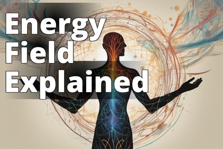 An abstract representation of interconnected energy fields surrounding a silhouette of a human figur