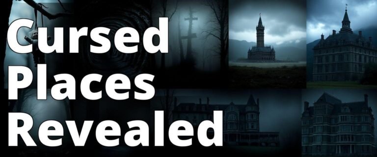 A collage of eerie and atmospheric images representing each of the ten haunted locations mentioned